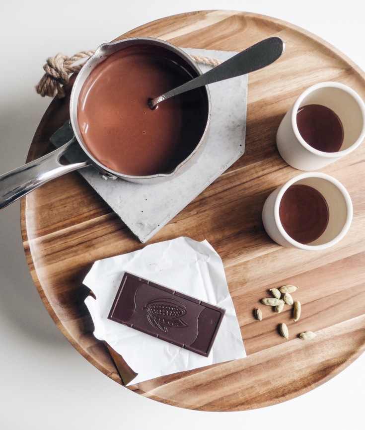 Thick Parisian Hot Chocolate with Cardamom and Sea Salt | recipe